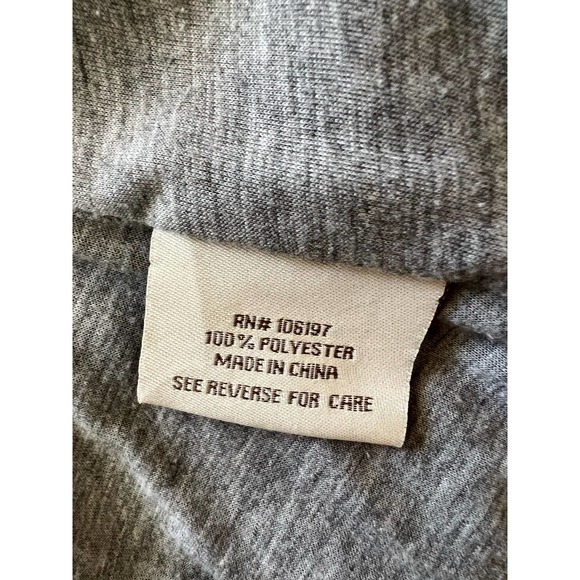 Vintage Young USA Button Up Gray Sweatshirt Coat Detachable Hood size Large - Picture 10 of 15